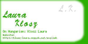 laura klosz business card